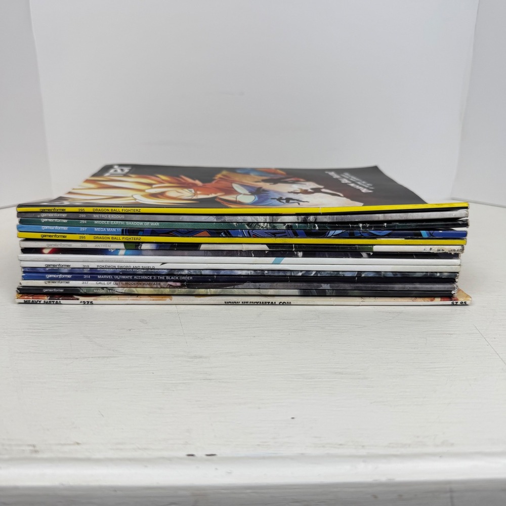 Lot of 14 Game Informer Magazines & Heavy Metal #275 Dragon Ball Pokemon Marvel